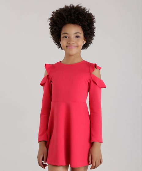 Vestido-Open-Shoulder-com-Babados-em-jacquard-Vermelho-8678485-Vermelho_1