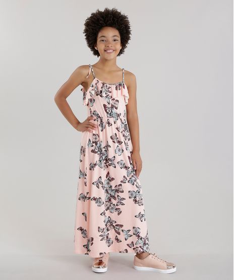 Vestido-Longo-Estampado-De-Borboletas-Rosa-Claro-8662313-Rosa_Claro_1