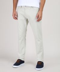 Calca-de-Sarja-Masculina-Slim-com-Bolsos-Cinza-Claro-9877233-Cinza_Claro_1