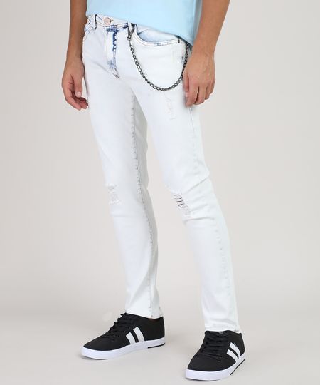 calça jeans masculina com rasgos