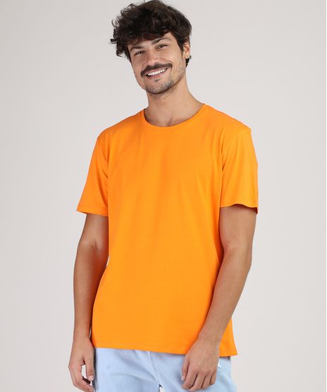 Camiseta-Masculina-Basica-Manga-Curta-Gola-Careca-Laranja-9947820-Laranja_1