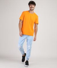 Camiseta-Masculina-Basica-Manga-Curta-Gola-Careca-Laranja-9947820-Laranja_3