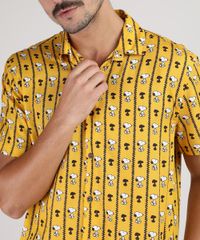 Camisa-Masculina-Tradicional-Snoopy-Manga-Curta-Mostarda-9922073-Mostarda_4