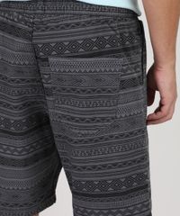 Bermuda-de-Sarja-Masculina-Relaxed-Estampada-Etnica-com-Cordao-Chumbo-9867157-Chumbo_5