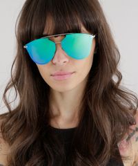 Oculos-de-Sol-Redondo-Feminino-Oneself-Verde-8732551-Verde_2