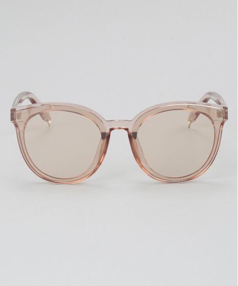 Oculos-de-Sol-Redondo-Feminino-Oneself-Bege-Claro-8732581-Bege_Claro_1