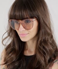 Oculos-de-Sol-Redondo-Feminino-Oneself-Bege-Claro-8732581-Bege_Claro_2