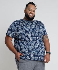 Camiseta-Masculina-BBB-Comfort-Estampada-de-Folhagem-Manga-Curta-Gola-Careca-Azul-Marinho-9897466-Azul_Marinho_2