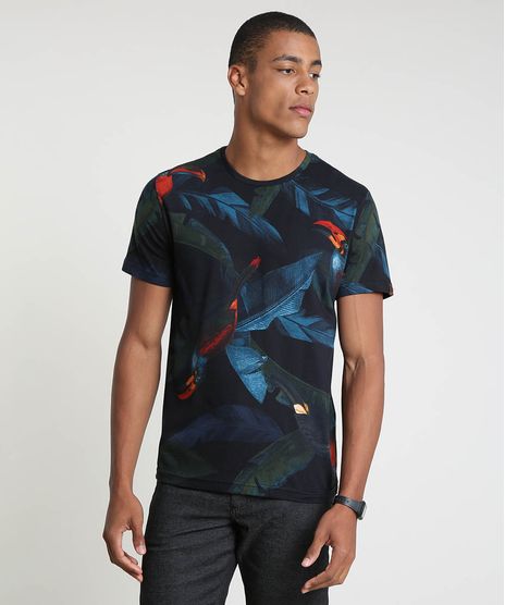 Camiseta-Masculina-BBB-Estampada-de-Tucano-Manga-Curta-Gola-Careca-Preta-9893923-Preto_1