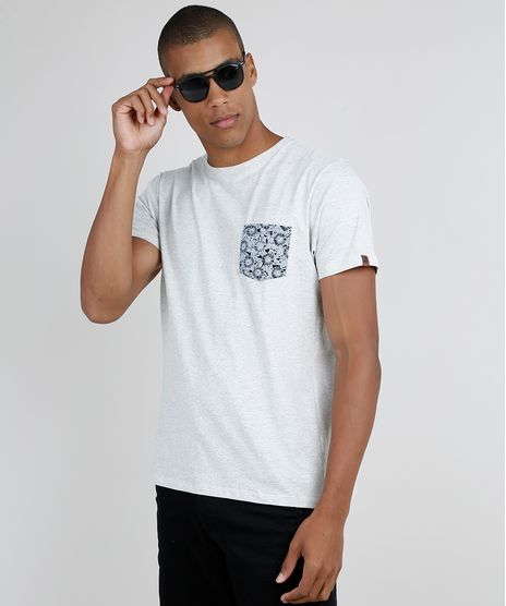 Camiseta-Masculina-BBB-com-Bolso-Estampado-Floral-Manga-Curta-Gola-Careca-Bege-Claro-9846749-Bege_Claro_1