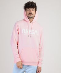 Blusao-de-Moletom-Masculino-NASA-com-Capuz-e-Bolso-Canguru-Rosa-Claro-9800219-Rosa_Claro_1