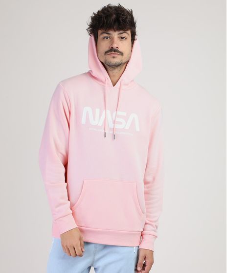 Blusao-de-Moletom-Masculino-NASA-com-Capuz-e-Bolso-Canguru-Rosa-Claro-9800219-Rosa_Claro_1