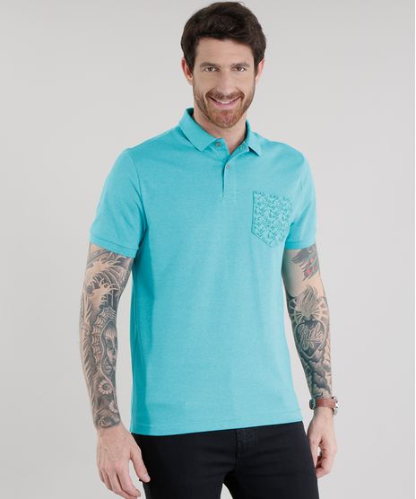 Polo-em-Piquet-com-Bolso-Estampado-Verde-Agua-8408845-Verde_Agua_1
