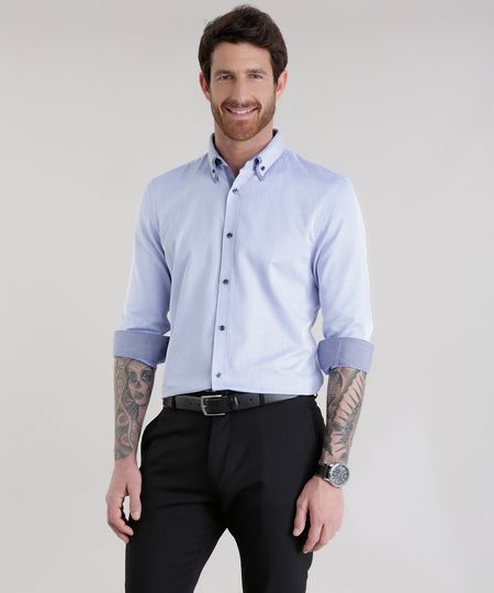Camisa-Slim-em-Algodao---Sustentavel-Azul-Claro-8584381-Azul_Claro_1