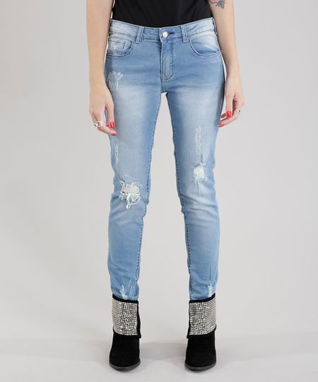 Calca-Jeans-Skinny-em-Algodao---Sustentavel-Azul-Claro-8674494-Azul_Claro_1