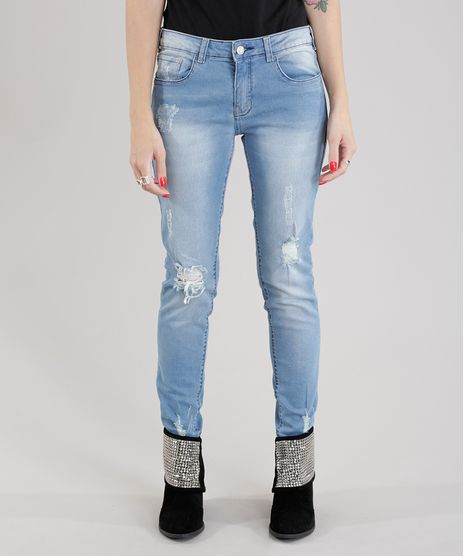 Calca-Jeans-Skinny-em-Algodao---Sustentavel-Azul-Claro-8674494-Azul_Claro_1