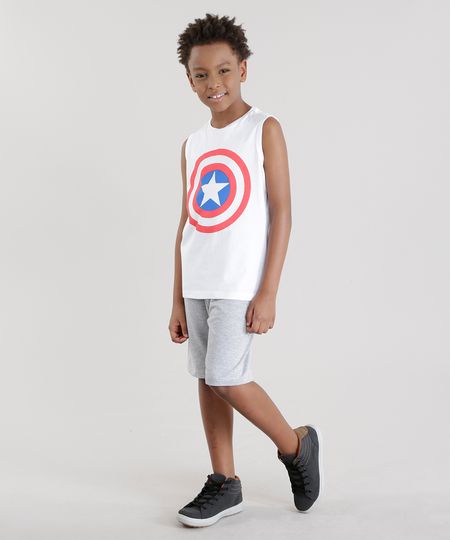 Conjunto-Capitao-America-de-Regata-Branca---Bermuda-em-Moletom-Cinza-Mescla-8661060-Cinza_Mescla_1