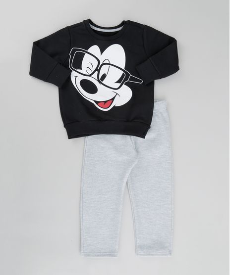 Conjunto-Mickey-de-Blusao-Preto---Calca-em-Moletom-Cinza-Mescla-Claro-8573050-Cinza_Mescla_Claro_1