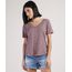 Blusa-Feminina-Basica-Estampada-de-Poa-Manga-Curta-Decote-V-Rose-9580453-Rose_1_1