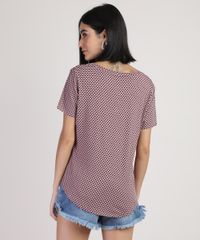 Blusa-Feminina-Basica-Estampada-de-Poa-Manga-Curta-Decote-V-Rose-9580453-Rose_1_2