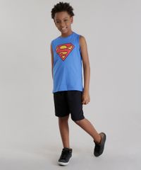 Conjunto-Super-Homem-de-Regata-Azul---Bermuda-em-Moletom-Preta-8484311-Preto_1