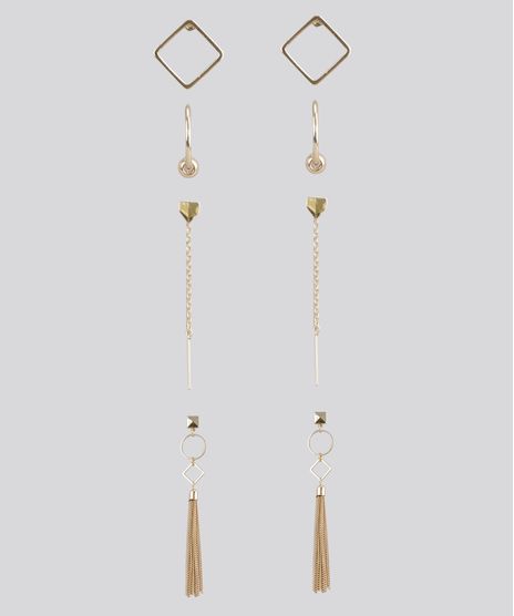 Kit-de-4-Brincos-Dourado-8459735-Dourado_1