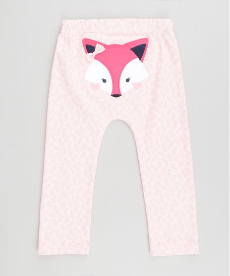 Calca-Estampada-Raposa-em-Algodao---Sustentavel-Rosa-Claro-8580557-Rosa_Claro_1