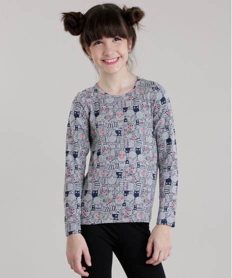 Blusa-Estampada-de-Gatinhos-Cinza-Mescla-8688665-Cinza_Mescla_1