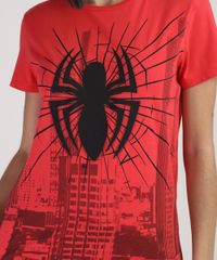 Blusa-Feminina-Homem-Aranha-Manga-Curta-Decote-Redondo-Vermelha-9942642-Vermelho_4