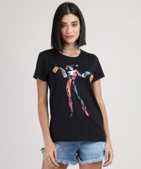 Blusa-Feminina-Arlequina-Manga-Curta-Decote-Redondo-Preta-9942652-Preto_1