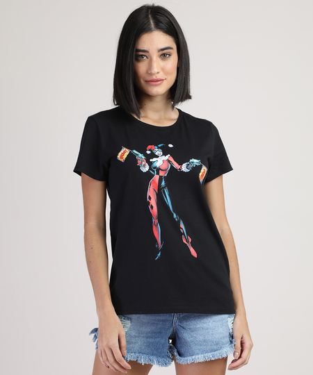 Blusa-Feminina-Arlequina-Manga-Curta-Decote-Redondo-Preta-9942652-Preto_1 Blusa-Feminina-Arlequina-Manga-Curta-Decote-Redondo-Preta-9942652-Preto_1