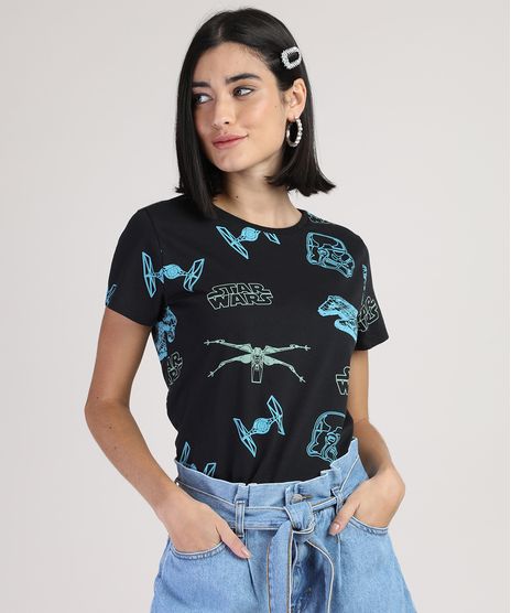 Blusa-Feminina-Star-Wars-Manga-Curta-Decote-Redondo-Preta-9942660-Preto_1