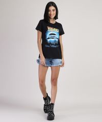 Blusa-Feminina-de-Volta-para-o-Futura-Manga-Curta-Decote-Redondo-Preta-9942644-Preto_3