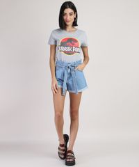 Blusa-Feminina-Jurassic-Park-Manga-Curta-Decote-Redondo-Cinza-Mescla-9942646-Cinza_Mescla_3