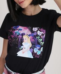 Blusa-Feminina-Alice-no-Pais-das-Maravilhas-Manga-Curta-Decote-Redondo-Preta-9942638-Preto_4