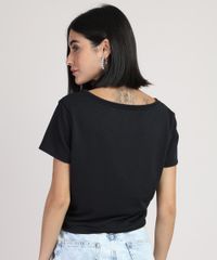 Blusa-Feminina-Cropped-com-No-Bonjour-Manga-Curta-Decote-Redondo-Preta-9910110-Preto_2