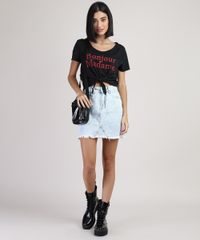 Blusa-Feminina-Cropped-com-No-Bonjour-Manga-Curta-Decote-Redondo-Preta-9910110-Preto_3