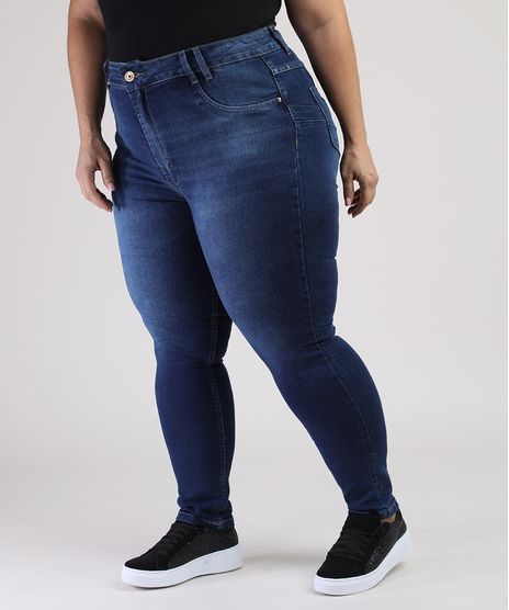 Calca-Jeans-Feminina-Plus-Size-Sawary-Super-Skinny-Cintura-Alta-Azul-Escuro-9949265-Azul_Escuro_1