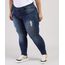 Calca-Jeans-Feminina-Plus-Size-Sawary-Super-Skinny-Cintura-Alta-com-Rasgos-Azul-Escuro-9949267-Azul_Escuro_1