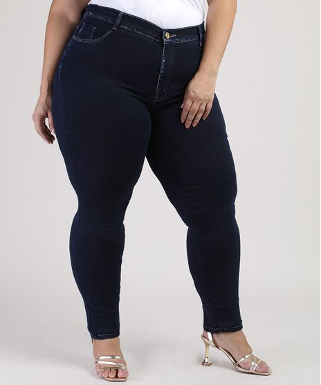 Calca-Jeans-Feminina-Plus-Size-Sawary-Super-Skinny-360-Cintura-Alta-Azul-Escuro-9949269-Azul_Escuro_1