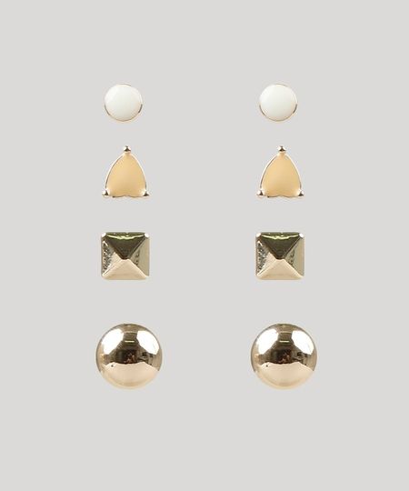Kit-de-4-Brincos-Femininos-Dourado-9861482-Dourado_1