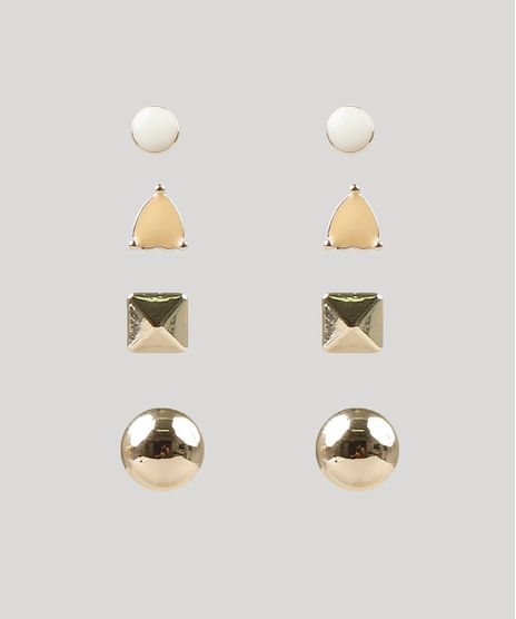 Kit-de-4-Brincos-Femininos-Dourado-9861482-Dourado_1