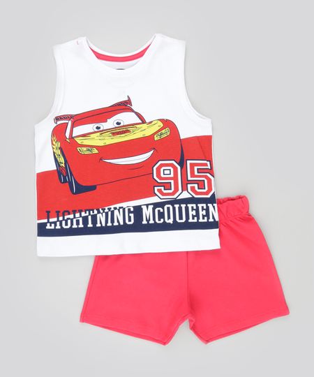 Conjunto-de-Regata-Carros-Branca---Bermuda-em-Moletom-Vermelha-8676705-Vermelho_1