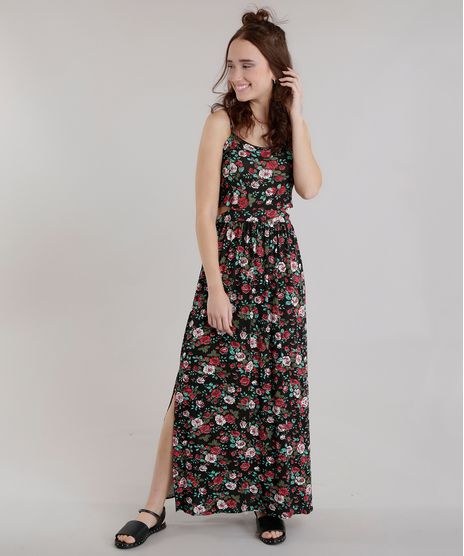 Vestido-Longo-Estampado-Floral-Preto-8643321-Preto_1