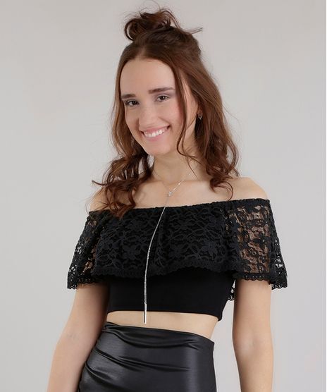 Blusa-Cropped-Ombro-a-Ombro-com-Renda-Preta-8640973-Preto_1