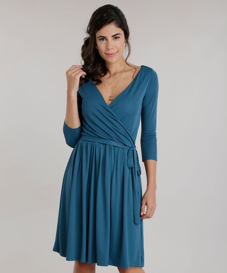 Vestido-Transpassado-com-Faixa-Verde-Escuro-8619419-Verde_Escuro_1 Vestido-Transpassado-com-Faixa-Verde-Escuro-8619419-Verde_Escuro_1