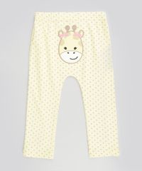 Calca-Estampada-Girafa-em-Algodao---Sustentavel-Amarela-8499421-Amarelo_1