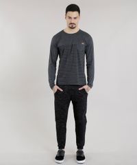 Camiseta-com-Estampa-de-Listras-Cinza-Mescla-Escuro-8581855-Cinza_Mescla_Escuro_3