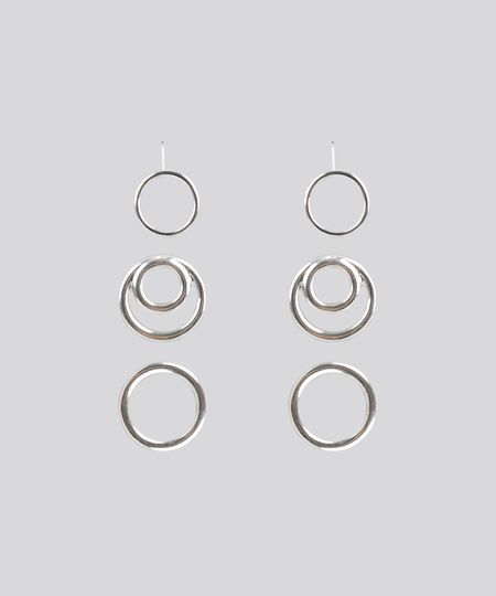 Kit-de-3-Brincos-com-Argola-Prateado-8600893-Prateado_1 Kit-de-3-Brincos-com-Argola-Prateado-8600893-Prateado_1