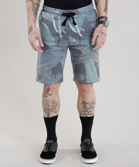 Bermuda-Relaxed-em-Moletom-Estampada-de-Folhagens-Verde-8678375-Verde_1 Bermuda-Relaxed-em-Moletom-Estampada-de-Folhagens-Verde-8678375-Verde_1